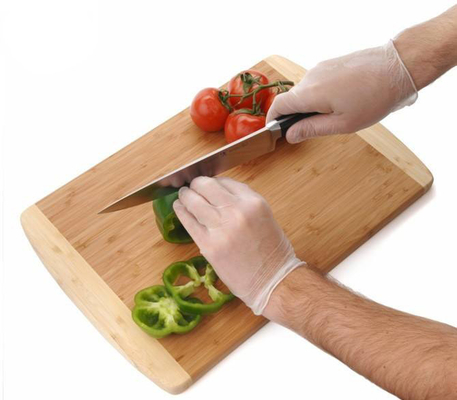 100PCS Stock Vinyl Powder Free Gloves Food Grade For Exam
