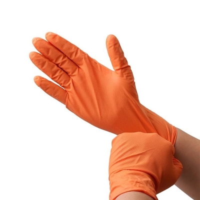 Heavy Duty Black Diamond Nitrile Gloves Industrial Disposable Textured