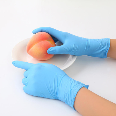 Waterproof Oil Proof Disposable Blue Nitrile Gloves XS - XL