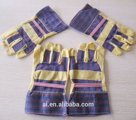 Palm safety cow split leather working gloves / leather work gloves cow split