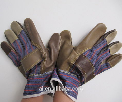 Split Leather Design Safety Gloves Fits Driving Leather Work Gloves