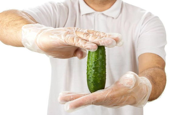 Non Powdered Food Grade Hand Safe 9 MPa Disposable PVC Gloves