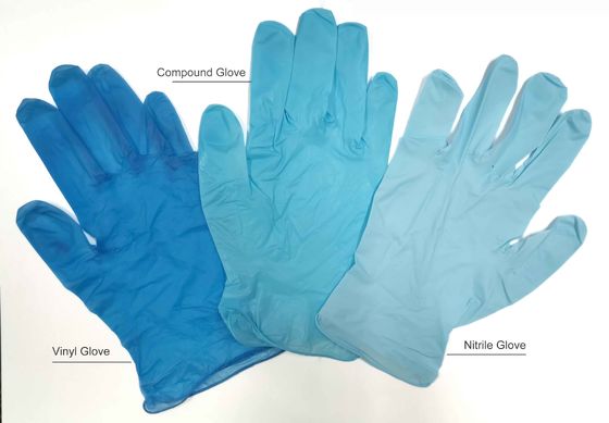 EN455-2 AQL 4.0 Powderfree Nitrile Vinyl Blend Gloves For Hospital