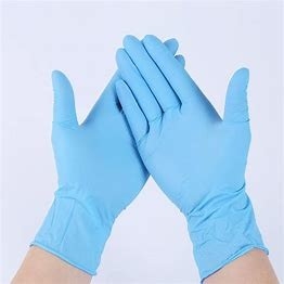 FDA 0.7mm Nitrile Blue Catering Hand Gloves Easy Donning
