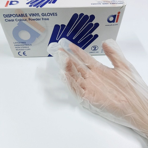 Whole Clear Disposable Powder Vinyl Gloves For Household Cleaning