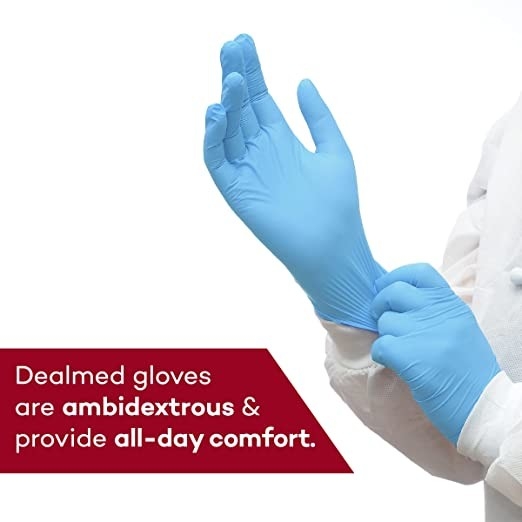 100 Pcs/Box Blue Nitrile Powder Free Gloves Oil Resistance