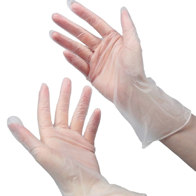 Disposable Powdered / Powder Free Disposable Vinyl Gloves Food Grade