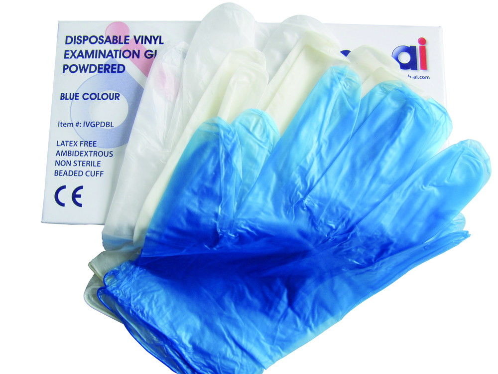 ISO9001 Surgical Latex PVC Vinyl Examination Gloves