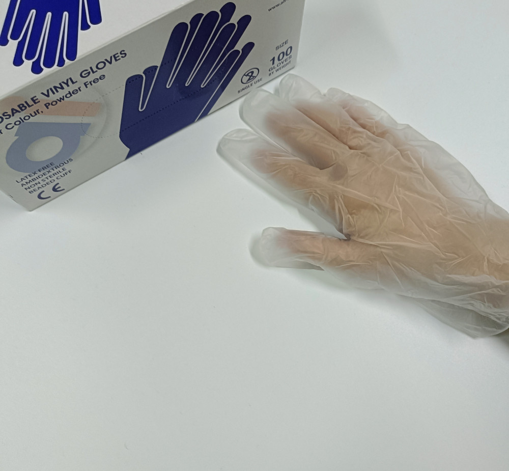 Disposable Clear Latex Free Vinyl Glove Powder Free