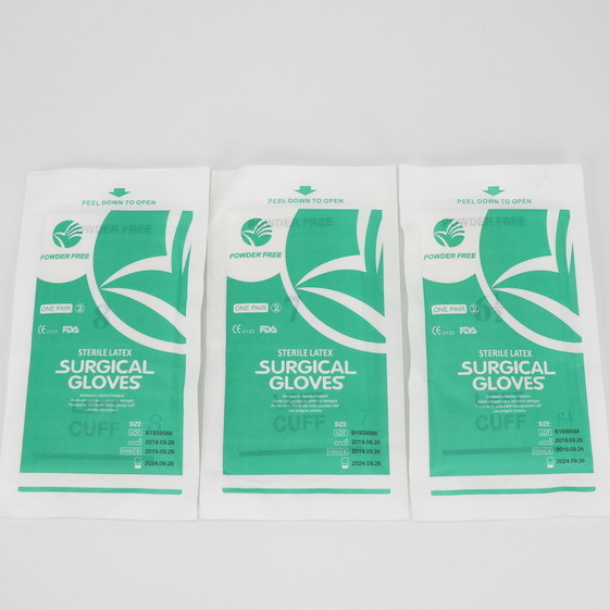 Manufacturers Disposable medical latex gloves surgical examination long latex gloves with good  prices