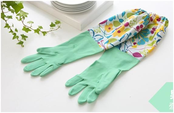 100% Eco Silicone Rubber Dish seamless rubber gloves Washing Gloves